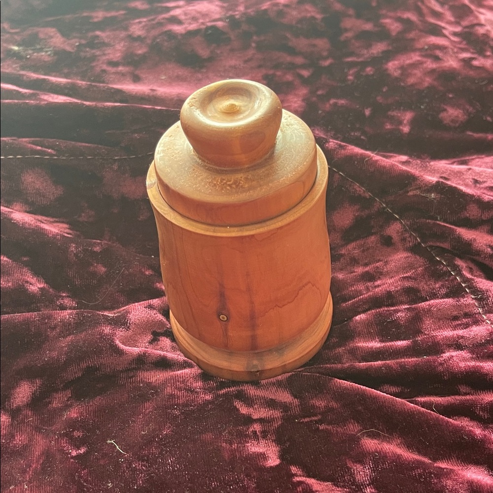 Elegant Wooden Accent Jar